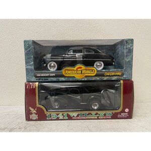 Diecast Lot 1949 Mercury Coupe & 1941 Willys Competition Coupe  American Muscle